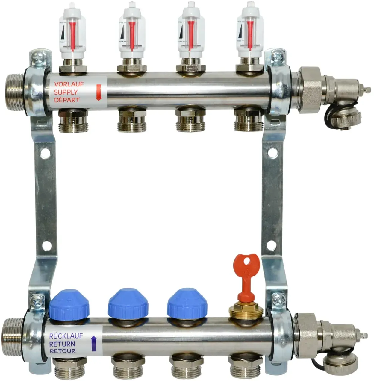 Zewotherm Dynamischer Verteiler für 4 Heizkreise mit DFM