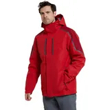 Mountain Warehouse Zenith Wasserfeste 3 in 1 Herren Winterjacke, warmer Fleecejacke, Regenjacke, Herrenjacke, Funktionsjacke, Allwetterjacke, Doppeljacke, Übergangsjacke, Winter Dunkel Rot 2X-Large - XXL Große Größen