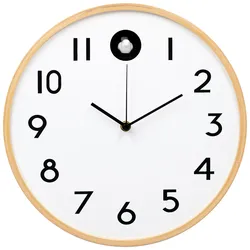 Wanduhr Kukuk Natur/Weiß