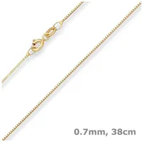 Schmuck Krone Goldkette 0,7mm Veneziakette aus 333 Gelbgold 38cm, Gold 333 goldfarben