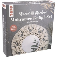 Frech Mindful Mandala - Makramee-Knüpf-Set: Wandspiegel. Mit Anleitung und Material zum Selberknüpfen