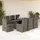 vidaXL Garten-Essgruppe 9-tlg. Grau