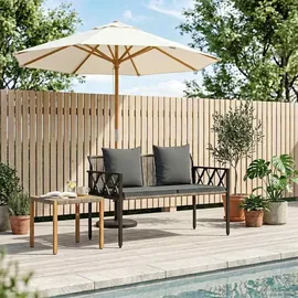 vidaXL Gartenbank 116 x 56 x 75 cm Grau
