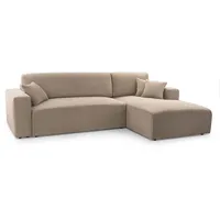 Furnix Ecksofa KAORIM MINI Polsterecke in L-Form mit Schlaffunktion Bettkasten, mit Relaxfunktion braun