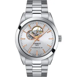 TISSOT Gentleman Powermatic 80 Open Heart Herrenuhr silber Automatik 40mm-