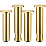 4 Stück Möbelfüße Metall Verstellbare Möbelfüße Möbelfüsse DIY Möbel Füße,Schrankfüße,für Stühle Tisch Schrank Schreibtisch Sofa Möbelbeine mit Schrauben (30~34cm,Gold)