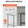 Vevor Edelstahltisch Gastro 1220 x 610 x 864 mm, Verstellbarer Edelstahltisch Küchentisch, Arbeitstisch Gewerblich mit Grundboden für Restaurant Schwerlast Obere Ablage (245 kg) Untere Ablage (204 kg)