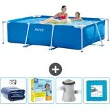 Intex – Schwimmbecken mit rechteckigem Rahmen – 220 x 150 x 60 cm – im Lieferumfang enthalten Accessoire CB9