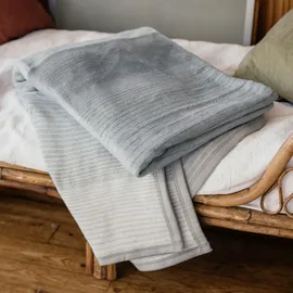 IBENA Sorrento Kuscheldecke 150 x 200 cm Grau/Schwarz