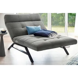 KAWOLA Relaxliege AMERIVA Polyester 120 x 110 x 158 cm Silber mit Kissen und Kopfteil