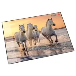 Schreibunterlage Motiv 40x53cm LÄUFER 46656 Pferde am Stand