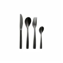Comas Besteck-Set BARCELONA Schwarz 24 Stück BCN SATIN Black),