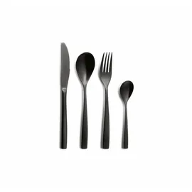 Comas Besteck-Set BARCELONA Schwarz 24 Stück BCN SATIN Black),