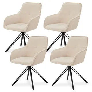 Samt Beige 4 Stk.