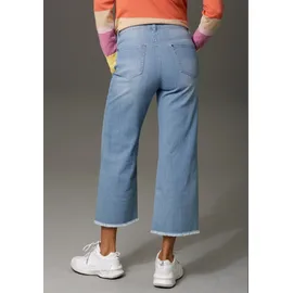 Aniston CASUAL 7/8-Jeans ANISTON CASUAL, Damen, Gr. 48, N-Gr, blau, Denim/Jeans, Obermaterial: 98% Baumwolle, 2% Elasthan, Abriebeffekte, unifarben, figurbetont 7/8-Länge, Jeans, mit leicht ausgefranstem Beinabschluss, Topseller