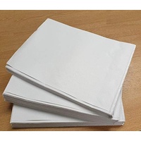 Sabco - 50 Stück Einweg-Papiertischdecken für Partys - Einweg-Tischdecken für Partys & Gastronomie - Ideale Tischdecke für Restaurants. Quadratische weiße Tischdecke - Weiße Tischdecke