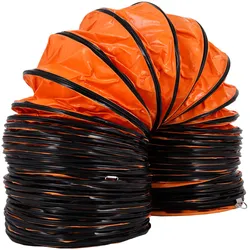 VEVOR 16 Fuß Warmluftschlauch Lufttransportschlauch PVC, Länge 4,9 m Belüftungsschlauch, Gewicht 4,48 kg Lüfterdurchmesser explosionsgeschützt 35 x 35 x 18 cm Rundsystem Lüfterdurchmesser