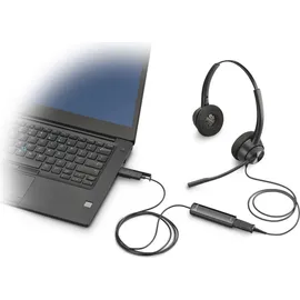 HP Poly Headset EncorePro 320 binaural QD - Schwarz