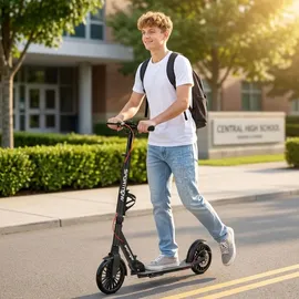 sportnow Cityroller Aluminium Schwarz