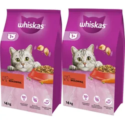 WHISKAS Adult Rind und Karotte 2x14kg