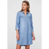 Vero Moda Silla Short Kleid Light Blue Denim XS