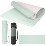 EliteAthlete EliteAthlete® Yogamatte - Sportmatte - Fitnessmatte - Gymnastikmatte gepolstert & rutschfest für Fitness, Pilates - Yoga Matte - 183 cm x 61 cm x 0.6 cm - Trainingsmatte inkl. Transportgurt + Tasche - Mint