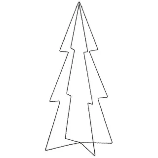 Dehner LED-3D-Tanne, 134 LEDs, warmweiß, ca. H90 cm, Schwarz