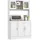 Homcom Küchenschrank Hochschrank Buffetschrank mit Arbeitsplatte 35 x 180 x 108 cm Weiß