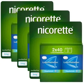 Nicorette 2 mg Lutschtablette freshmint 3X80 St