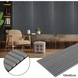 Jopassy Akustikpaneel Wandpaneel Moderne Wandpaneele aus Holzfunier und Filz MDF Wandverkleidung 1x 120x60x2.1cm Grau