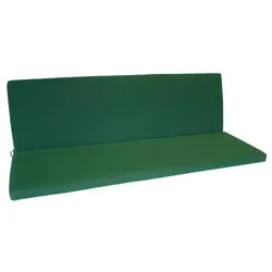 Gartenmöbelauflagen Caen 3- Sitzer 138 x 88 x 7 cm - Gartenmöbel Sitzkissen aus Polyester, dunkelgrün - Sitzpolster für Outdoor Nutzung