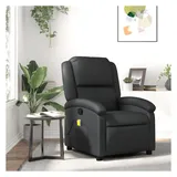vidaXL Massagesessel 47 x 99,5 x 73,6 cm Schwarz Leder mit Fernbedienung