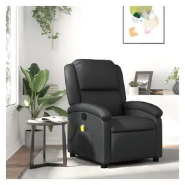 vidaXL Massagesessel 47 x 99,5 x 73,6 cm Schwarz Leder mit Fernbedienung