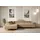 altdecor Ecksofa Velours mit Schlaffunktion 2-Sitzer Beige