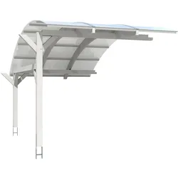 Einzelcarport SKANHOLZ "Schwaben Erweiterung", weiß, B/H/T: 299cm x 263cm x 630cm, Carports, Erweiterung, 299 x 630 cm