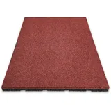 Floordirekt Fallschutzmatte - Rutschfester Gummi-Bodenschutz - Rot