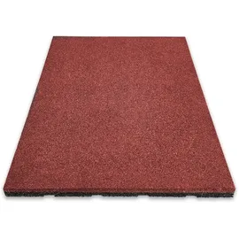 Floordirekt Fallschutzmatte - Rutschfester Gummi-Bodenschutz - Rot