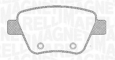 Magneti Marelli Bremsbelagsatz, Scheibenbremse [Hersteller-Nr. 363916060441] für Audi, Seat, Skoda, VW