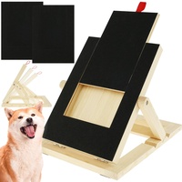 Kratzbrett für Hunde mit Leckerlibox Nagelkratzbrett für Hunde Einstellbarer Winkel 20°/30°/40° Stressfrei Kratzbrett mit 2 Schleifpapier Hunde Kratzbrett Dog Nail Scratch Board