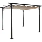 MCW Pergola, Weiß, Metall, 350x232x350 cm, Sonnen- & Sichtschutz, Pavillons & Pergolas, Pergolas