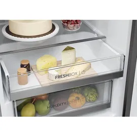 Haier 2D 60 Serie 3 HDW3618DNPD Kühl-Gefrierkombination (341 l, 1850 mm hoch, Dark Inox)