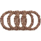 Slip Pure Silk Back To Basics Skinny Scrunchies Light Brown Haargummi