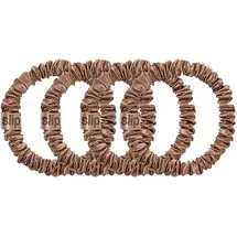 Slip Pure Silk Back To Basics Skinny Scrunchies Light Brown Haargummi