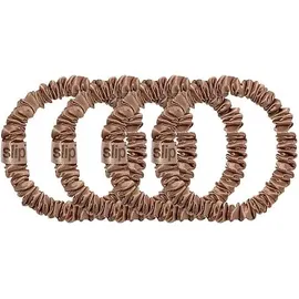 Slip Pure Silk Back To Basics Skinny Scrunchies Light Brown Haargummi