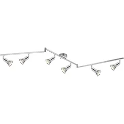 Zeitlose LED Strahler chrom Metallschirm verchromt mit Stanzung 3W  - Globo DANTE 57994-6