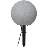 StarTrading Gartenkugel mit Erdspieß E27 Fassung D: 30cm Kabel grau