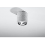 Licht-Erlebnisse Beton Deckenlampe ADRIANA Ø14cm GU10 kompakt klein