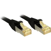 Lindy 47305 RJ45 Patchkabel CAT 6a (Rohkabel CAT 7) S/FTP 0.30 m Schwarz mit Rastnasenschutz 1 St.