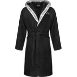 Kappa Bademantel mit Kapuze 100% Baumwolle Gr. S-4XL, schwarz DE FR XL