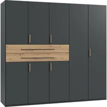 WIMEX Drehtürenschrank Digit 225 x 208 x 58 cm Schwarz